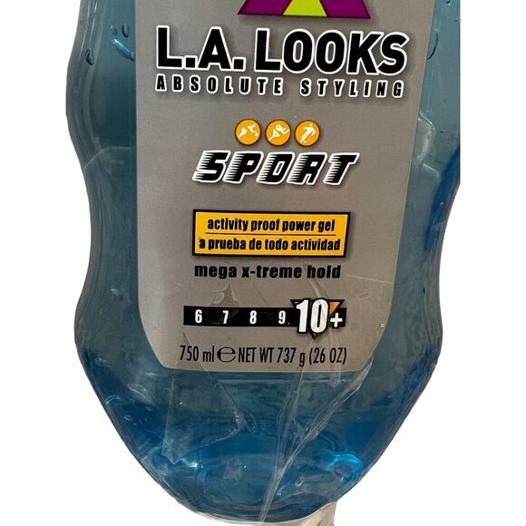 L.A. Looks Absolute Styling Sport Mega X-Treme Hold Gel 26 Oz‎ New EZ-Squeeze - Picture 3 of 3